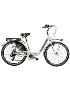 BICI ALLUMINIO DA DONNA MISURA 26 X 1,75 BICICLETTA LINEA VENERE LUSSO CITY BIKE CON CAMBIO 7V COMPLETA DI ACCESSORI LUCI A LED