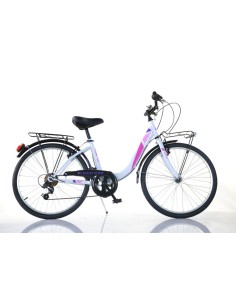 BICI BAMBINA DINO BIKES LINEA AURELIA BICICLETTA CITY BIKE BIMBA MODELLO SUMMERTIME MISURA 24" CON CAMBIO 6V