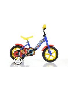 BICI DA BAMBINO MISURA 10" ART. 108L-SIP BICICLETTA FIREMAN DINO BIKES DA BIMBO LINEA SAM IL POMPIERE