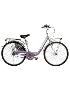 BICI DA DONNA MISURA 28 BICICLETTA LINEA VENERE LUSSO CITY BIKE SENZA CAMBIO 1V COMPLETA DI ACCESSORI CON LUCI A LED