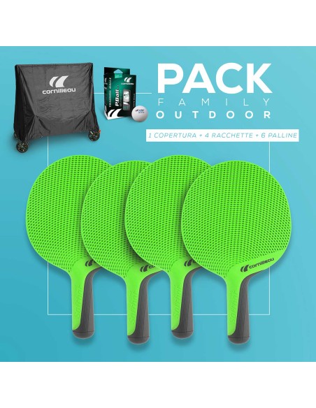 Set FAMILY Pack OUTDOOR (Cover Premium & 4 Softbat Green & 6 P-ball)