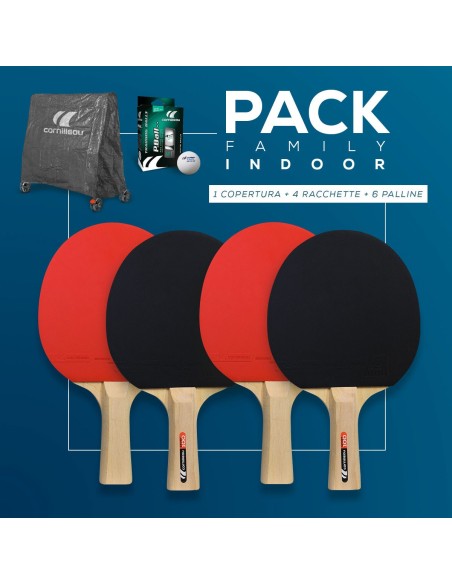 Set FAMILY Pack INDOOR (Cover Sport & 4 racchette Sport 100 & 6 P-ball 2*)