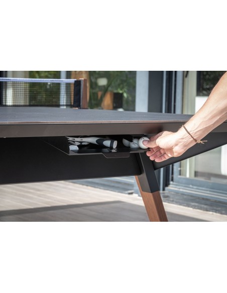 Tavolo Ping Pong ORIGIN Cornilleau - Nero - Superficie Grigio scuro 119402