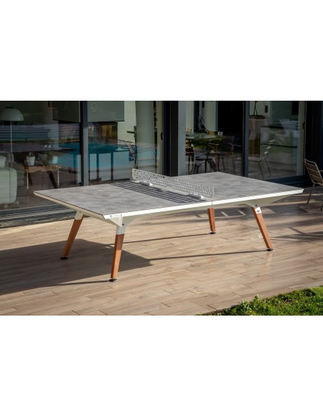 Tavolo Ping Pong ORIGIN Cornilleau - Bianco - Superficie Grigio Chiaro 119602