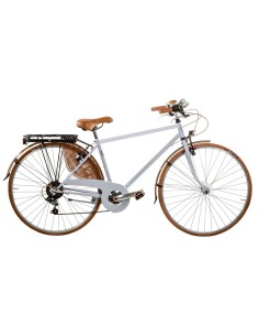 BICI MISURA 28 CITY BIKE VINTAGE LINEA SPORT PEUGEOT BICICLETTA DA UOMO CON CAMBIO 6V COMPLETA DI ACCESSORI LUCI A LED