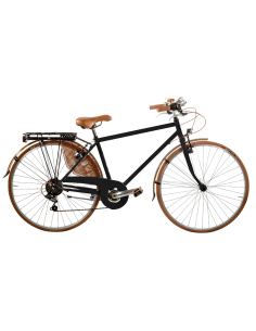 BICI MISURA 28 CITY BIKE VINTAGE LINEA SPORT PEUGEOT BICICLETTA DA UOMO CON CAMBIO 6V COMPLETA DI ACCESSORI LUCI A LED 2