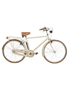 BICI MISURA 28 LINEA RETRO BICICLETTA UOMO RETRO1VU SENZA CAMBIO 1V COMPLETA DI ACCESSORI CON LUCI A LED FINITURE MARRONI