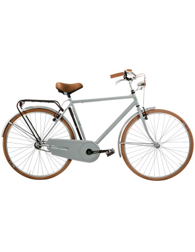 BICI MISURA 28 UOMO LINEA OLANDA RETRO BICICLETTA CITY BIKE SENZA CAMBIO MANUBRIO ALLUMINIO COMPLETA DI ACCESSORI E LUCI A LED
