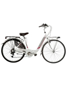 BICI DA DONNA MISURA 26 X 1,38 LUSSO BICICLETTA LINEA VENERE CITY BIKE CON CAMBIO 6V COMPLETA DI ACCESSORI CON LUCI A LED