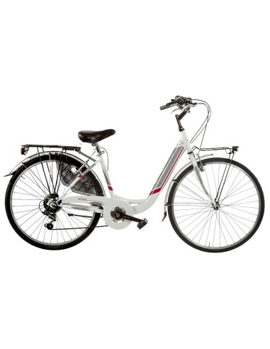 BICI DA DONNA MISURA 26 X 1,38 BICICLETTA LINEA VENERE CITY BIKE CON CAMBIO 6V COMPLETA DI ACCESSORI CON LUCI A LED