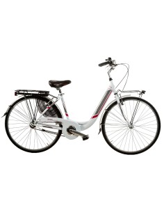 BICI DA DONNA MISURA 26 X 1,38 LUSSO BICICLETTA LINEA VENERE CITY BIKE SENZA CAMBIO 1V COMPLETA DI ACCESSORI CON LUCI A LED