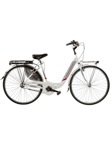 BICI DA DONNA MISURA 26 X 1,38 BICICLETTA LINEA VENERE CITY BIKE SENZA CAMBIO 1V COMPLETA DI ACCESSORI CON LUCI A LED