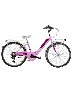 BICI DA BAMBINA LINEA VENERE BIMBA MISURA 24 CAMBIO 6V BICICLETTA DA RAGAZZA VEN24CC CITY BIKE COMPLETA DI ACCESSORI 2