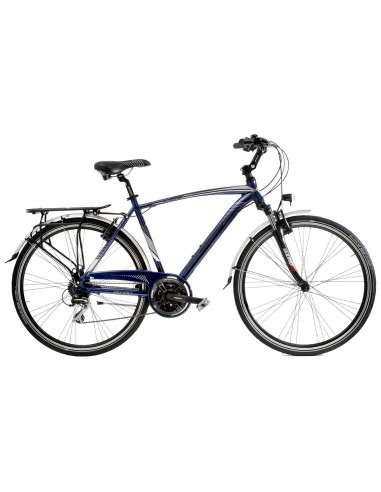 BICI UOMO CITY BIKE MISURA 28 LINEA ZEFIRO BICICLETTA ACERA 24V FORCELLA IDRAULICA TELAIO ALLUMINIO ZFR24VSF LUCI A LED