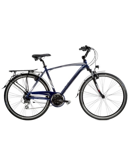 BICI CITY BIKE 28 ZEFIRO UOMO ACERA 24V FORCELLA AMMORTIZZATA ALLUMINIO