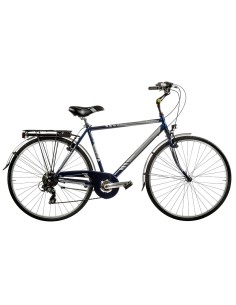 BICI DA UOMO CITY BIKE BICICLETTA MISURA 28 LINEA MOVING LUSSO CAMBIO 6V MOV28U6VL COMPLETA DI ACCESSORI E LUCI A LED 2