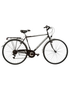 BICI DA UOMO CITY BIKE BICICLETTA MISURA 28 LINEA MOVING CAMBIO 6V MOV28U6V COMPLETA DI ACCESSORI E LUCI A LED
