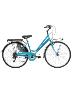 BICI DA DONNA CITY BIKE BICICLETTA MISURA 26 LINEA MOVING LUSSO CAMBIO 6V MOV26D6VL COMPLETA DI ACCESSORI E LUCI A LED
