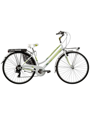 BICI DA DONNA CITY BIKE BICICLETTA MISURA 26 LINEA MOVING LUSSO CAMBIO 6V MOV26D6VL COMPLETA DI ACCESSORI E LUCI A LED