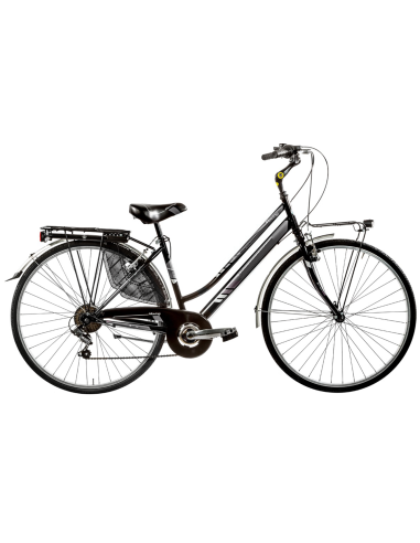 BICI DA DONNA CITY BIKE BICICLETTA MISURA 26 LINEA MOVING LUSSO CAMBIO 6V MOV26D6VL COMPLETA DI ACCESSORI E LUCI A LED