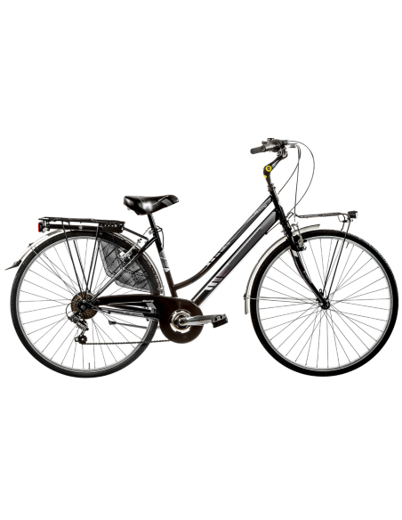 BICI DA DONNA CITY BIKE BICICLETTA MISURA 26 LINEA MOVING LUSSO CAMBIO 6V MOV26D6VL COMPLETA DI ACCESSORI E LUCI A LED