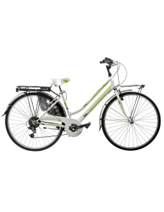 BICI DA DONNA CITY BIKE BICICLETTA MISURA 28 LINEA MOVING CAMBIO 6V MOV28D6V COMPLETA DI ACCESSORI E LUCI A LED 2