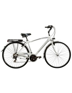 BICI DA UOMO CITY BIKE TELAIO IN ALLUMINIO BICICLETTA MISURA 28 LINEA EGO CAMBIO 21V EGO21V COMPLETA DI ACCESSORI E LUCI A LED 2