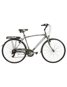 BICI DA UOMO CITY BIKE TELAIO IN ALLUMINIO BICICLETTA MISURA 28 LINEA EGO CAMBIO 6V EGO6V COMPLETA DI ACCESSORI E LUCI A LED