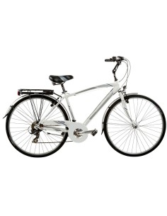 BICI DA UOMO CITY BIKE TELAIO IN ALLUMINIO BICICLETTA MISURA 28 LINEA EGO CAMBIO 6V EGO6V COMPLETA DI ACCESSORI E LUCI A LED 2