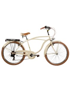 BICI DA UOMO MISURA 26 CITY BIKE BICICLETTA CRUISER STILE AMERICANO CON CAMBIO 6V COMPLETA DI ACCESSORI LUCI A LED 2