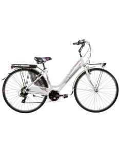 BICI DA DONNA CITY BIKE TELAIO IN ALLUMINIO BICICLETTA MISURA 28 LINEA DEA CAMBIO 21V DEA21V COMPLETA DI ACCESSORI E LUCI A LED