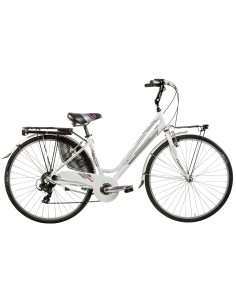 BICI DA DONNA CITY BIKE TELAIO IN ALLUMINIO BICICLETTA MISURA 28 LINEA DEA CAMBIO 6V DEA28D6V COMPLETA DI ACCESSORI E LUCI A LED 2