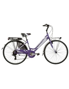 BICI DA DONNA CITY BIKE TELAIO IN ALLUMINIO BICICLETTA MISURA 28 LINEA DEA CAMBIO 6V DEA28D6V COMPLETA DI ACCESSORI E LUCI A LED