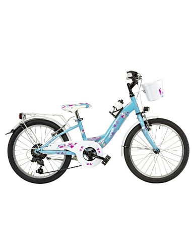 BICI BIMBA DA PASSEGGIO MISURA 20 TELAIO VENERE BAMBINA MODELLO BABY BUNNY BB20CC 6V CON CAMBIO CON LUCI