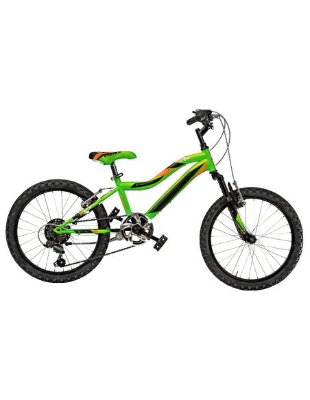 BICI MISURA 20 BAMBINO MOUNTAIN BIKE BICICLETTA MTB BIMBO VORTEX 6V VX20SF CON CAMBIO E FORCELLA AMMORTIZZATA