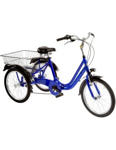 BICI A TRE RUOTE MISURA 20 BICICLETTA UNISEX TR20 CON CAMBIO 6V TELAIO IN ALLUMINIO COMPLETA DI ACCESSORI E LUCI A LED