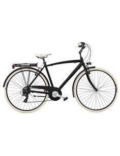 BICI UOMO TELAIO ALLUMINIO LINEA COTTAGE MISURA 28 BICICLETTA CAMBIO 6V CITY BIKE VINTAGE COMPLETA DI ACCESSORI FINITURE PANNA