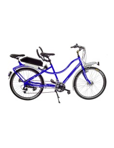 BICI E-BIKE A DUE POSTI MISURA 26 CAMBIO 21V E-TANDEM26 MOTORE E BATTERIA ANSMANN 250W 36V 11.6AH BIBICI IN ALLUMINIO 2