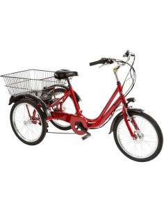 BICI E-BIKE A TRE RUOTE MISURA 24 CAMBIO 6V E-TR24 MOTORE E BATTERIA ANSMANN 250W 36V 11.4AH TRICILCLETTA IN ALLUMINIO 2