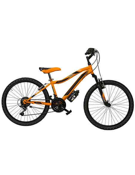 BICI DA RAGAZZO MOUNTAIN BIKE 24 MTB VORTEX BICICLETTA VX24SF CON FORCELLA AMMORTIZZATA E CAMBIO 18V