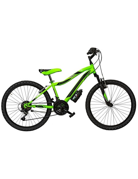 BICI DA RAGAZZO MOUNTAIN BIKE 24 MTB VORTEX BICICLETTA VX24SF CON FORCELLA AMMORTIZZATA E CAMBIO 18V