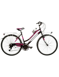 BICI DA DONNA MOUNTAIN BIKE 26 MTB LINCY BICICLETTA LY26C18V CON CAMBIO 18V COMPLETA DI ACCESSORI CON LUCI A LED