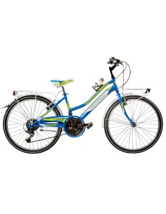 BICI DA RAGAZZA MOUNTAIN BIKE 24 MTB LINCY BICICLETTA LY24C18V CON CAMBIO 18V COMPLETA DI ACCESSORI CON LUCI A LED 2
