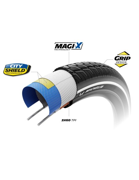 COP.M 700x40 (42-622) CITY TOURING NERO/REFLEX