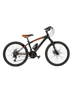 BICI MISURA 24 BIMBO MOUNTAIN BIKE BAMBINO KUSTER 18V MTB KR24-D ALLUMINIO FORCELLA AMMORTIZZATA DOPPIO FRENO DISCO MECCANICO 2