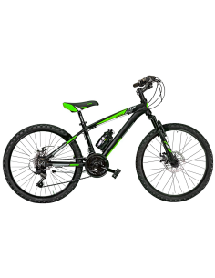 BICI MISURA 24 BIMBO MOUNTAIN BIKE BAMBINO KUSTER 18V MTB KR24-D ALLUMINIO FORCELLA AMMORTIZZATA DOPPIO FRENO DISCO MECCANICO