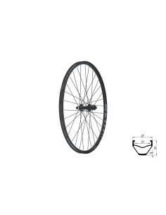 Wheel rear KLS VALOR 21 DSC R, 28/29", black