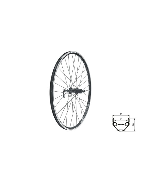 Wheel rear KLS DRAFT V-brake R