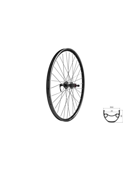 Wheel rear KLS DRAFT DSC 23 R, 26", black