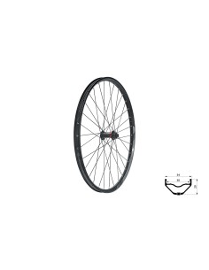 Wheel front KLS VALOR 3 DSC F, 28/29", black